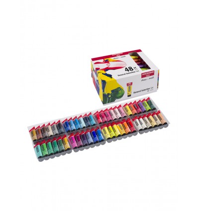 Акриловые краски в тюбиках ROYAL TALENS AMSTERDAM Standard (Стандарт), 48 цветов по 20мл