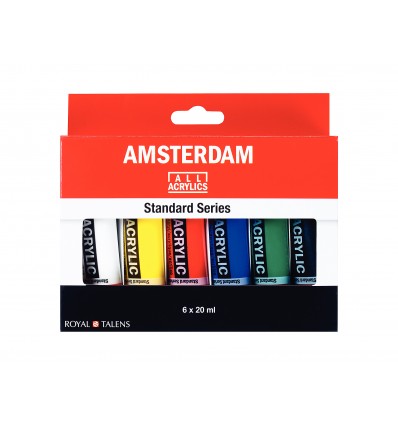 Акриловые краски в тюбиках AMSTERDAM ROYAL TALENS Стандарт, 6 цветов по 20мл
