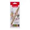 Набор капиллярных ручек Bruynzeel Fineliner Brush pen Marrakesh (Марракеш) двусторонние (перо-кисть и линер 0,4мм), 6 цветов