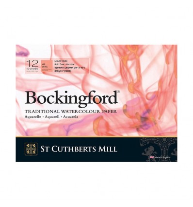 Альбом для акварели Saunders Bockingford H,P, White (Сатин - гладкая), 36х26см, 300г/м2, 12 листов