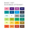 Набор маркеров SKETCHMARKER Basic 1 Set, 2 пера (долото и тонкое), 24 цвета в сумке-органайзере