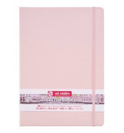 Скетчбук для зарисовок Art Creation ROYAL TALENS 21*30см, 140гр., 80л., твердая обложка розовая