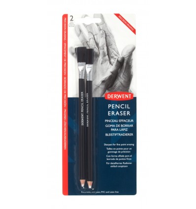Набор ластиков-карандашей с кистью DERWENT для графита, 2 штуки
