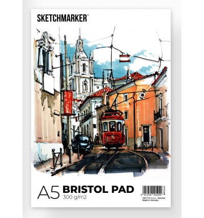 Альбом для графики Sketchmarker Bristol, А5, 300гр., 20 листов, склейка