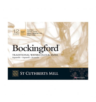 Альбом для акварели Saunders Bockingford Rough White (Торшон - крупное зерно), 36х26см, 300г/м2, 12 листов
