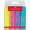 Набор текстовыделителей Faber-Castell 46 Superfluorescent+Pastel, скош. наконеч., 1-5мм, 4 цвета (2 флуор.+2 пастел.)