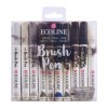 Набор акварельных маркеров ROYAL TALENS Ecoline Brush Pen Greys, 10 цветов серых оттенков