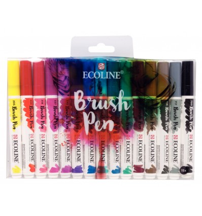 Набор акварельных маркеров ROYAL TALENS Ecoline Brush Pen, 15 цветов
