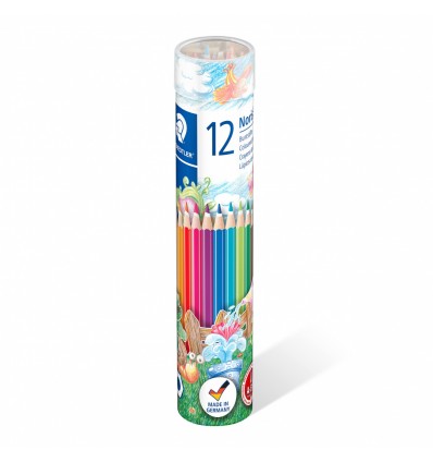 Набор цветных карандашей STAEDTLER Noris Club, 12 цветов в металлической банке