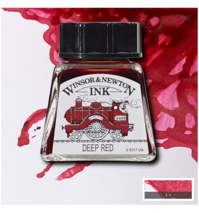 Тушь художественная Winsor&Newton Drawing Ink для рисования с пипеткой, 14мл, Цвет: Насыщенный красный
