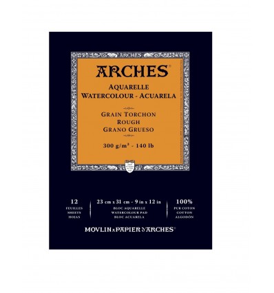 Альбом для акварели Arches Torchon 23*31см, 300гр. 12л., бумага крупное зерно, склейка