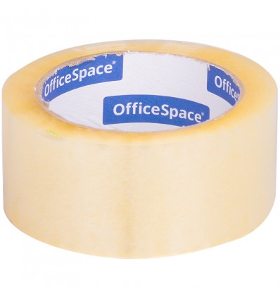 Клейкая лента упаковочная OfficeSpace, 48мм x 100м, 45мкм, прозрачная