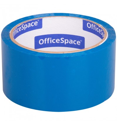 Клейкая лента упаковочная OfficeSpace, 48мм x 40м, 45мкм, синяя
