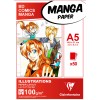 Скетчбук для маркеров Clairefontaine Manga Illustrations, А5 (14,8*21см), 100гр., 50 листов, склейка
