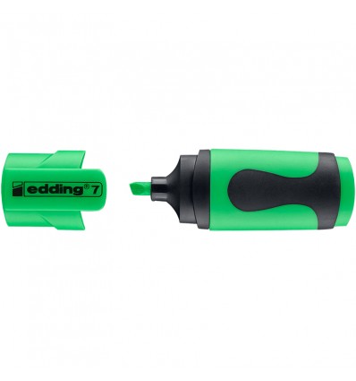 Текстовыделитель Edding mini 7, скошенный наконечник, 2-3мм, Неон зеленый