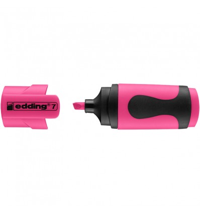 Текстовыделитель Edding mini 7, скошенный наконечник, 2-3мм, Неон розовый