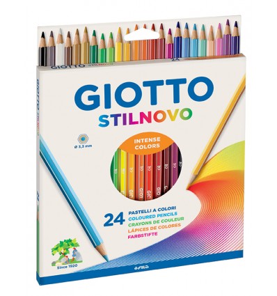 Набор цветных карандашей GIOTTO Stilnovo, 3,3мм, 24 цвета в картонной коробке