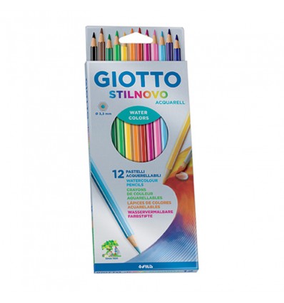 Набор цветных карандашей Glotto Stilnovo Acquarell, 12 цветов в картоне