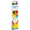 Набор цветных карандашей GIOTTO Elios TRIANGULAR woodfree, 6 цветов в картонной коробке
