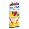 Набор цветных карандашей GIOTTO Elios TRIANGULAR woodfree, 12 цветов в картонной коробке