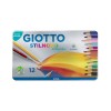 Набор цветных карандашей Glotto Stilnovo Acquarell, 12 цветов в металлической коробке