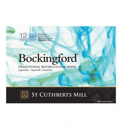 Альбом для акварели Saunders Bockingford С,P, White (ФИН - среднее зерно), А3 (29,7х42см), 300г/м2, 12 листов