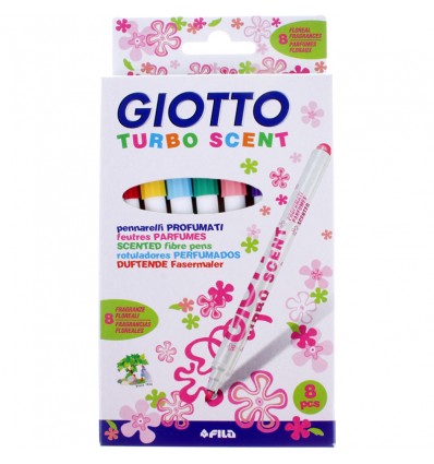 Набор ароматизированных фломастеров GIOTTO TURBO SCENT, 8 цветов