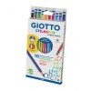 Набор цветных карандашей с ластиками GIOTTO Stilnovo, 3,3мм, 10 цветов, ластик, точилка в картонной коробке