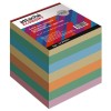 Блок-кубик на склейке Attache разноцветный, 8х8х8см, 5 цветов