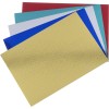 Картон цветной металлизированный АППЛИКА, А4, 230гр., 5 листов - 5 цветов ( с тиснением)