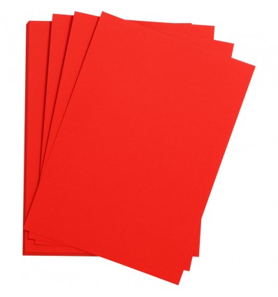 Бумага цветная Clairefontaine Etival color, 500*650мм., легкое зерно Хлопок, 160гр., 24 листа., Маковый