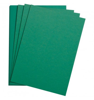 Бумага цветная Clairefontaine Etival color, 500*650мм., легкое зерно Хлопок., 24 листа, Темно-зеленый