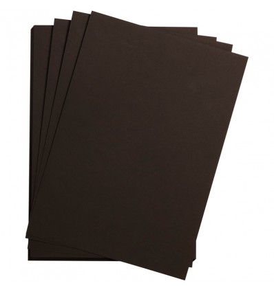 Бумага цветная Clairefontaine Etival color, 500*650мм., легкое зерно Хлопок., 24 листа, Черный