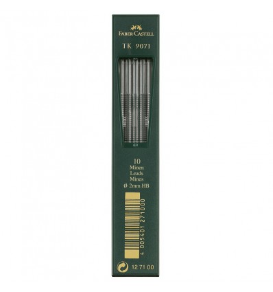 Грифели для цанговых карандашей Faber-Castell TK 9071, HB, 2,0мм., 10 штук/уп