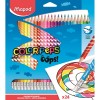 Карандаши цветные треугольные c ластиком Maped COLOR PEPS OOPS, 24 цвета