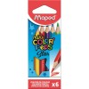 Карандаши цветные треугольные Maped mini Color'peps Star, 6 цветов (укороченные)