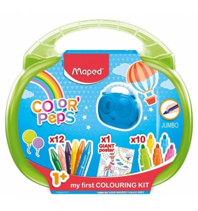 Набор для рисования Maped Color'peps Jumbo 23 предмета (12 мелков, 10 фломастеров, раскраска)