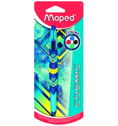 Ручка шариковая автоматическая MAPED Cosmic Teens, 4 цвета