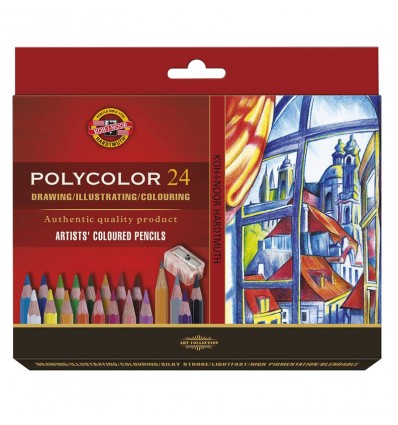 Карандаши цветные Koh-i-Noor Polycolor 3834, 24 цвета, картонная коробка