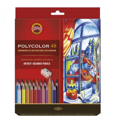 Карандаши цветные Koh-i-Noor Polycolor 3836, 48 цвета, картонная коробка