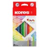 Карандаши трехгранные цветные Kores Kolores Style, 15 цветов (12 классич, 1 неон, 2 металлик)
