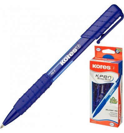 Ручка шариковая автоматическая Kores K6, 0.5 мм, Синяя