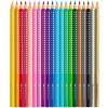Набор цветных трехгранных карандашей FABER-CASTELL Sparkle, 20 цветов, в метал. коробке c точилкой