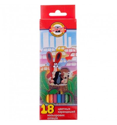 Набор цветных карандашей Koh-I-Noor 3653 КРОТ, 18 цветов