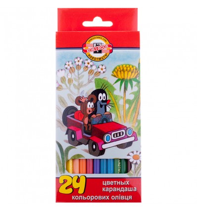 Набор цветных карандашей Koh-I-Noor 3594 КОШКИ+СОБАКИ, 24 цвета