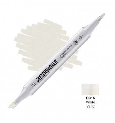 Маркер SKETCHMARKER двухсторонний, 2 пера ( долото и тонкое), Цвет: BG15 Белый песок (White Sand)