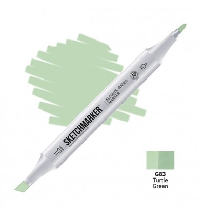 Маркер SKETCHMARKER двухсторонний, 2 пера ( долото и тонкое), Цвет: G83 Зеленая черепаха (Turtle Green)