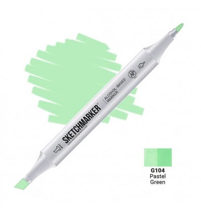 Маркер SKETCHMARKER двухсторонний, 2 пера ( долото и тонкое), Цвет: G104 Пастельный зелёный
