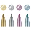 Капиллярные ручки-кисти FABER-CASTELL Faber-Castell Pitt Artist Pen Metallic, 1,5мм, 4 цвета металлик