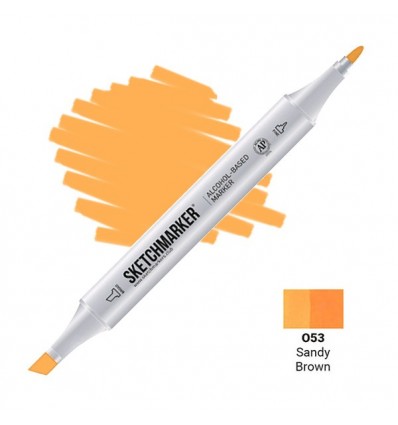 Маркер SKETCHMARKER двухсторонний, 2 пера (долото и тонкое), Цвет: O53 Песок коричневый (Sandy Brown).